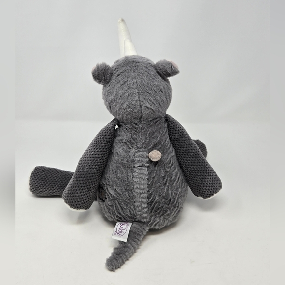 SCENTSY RUBY THE RHINO SCENTSY BUDDY PLUSH STUFFED ANIMAL GREY RETIRED KIDS BABY - Picture 6 of 13